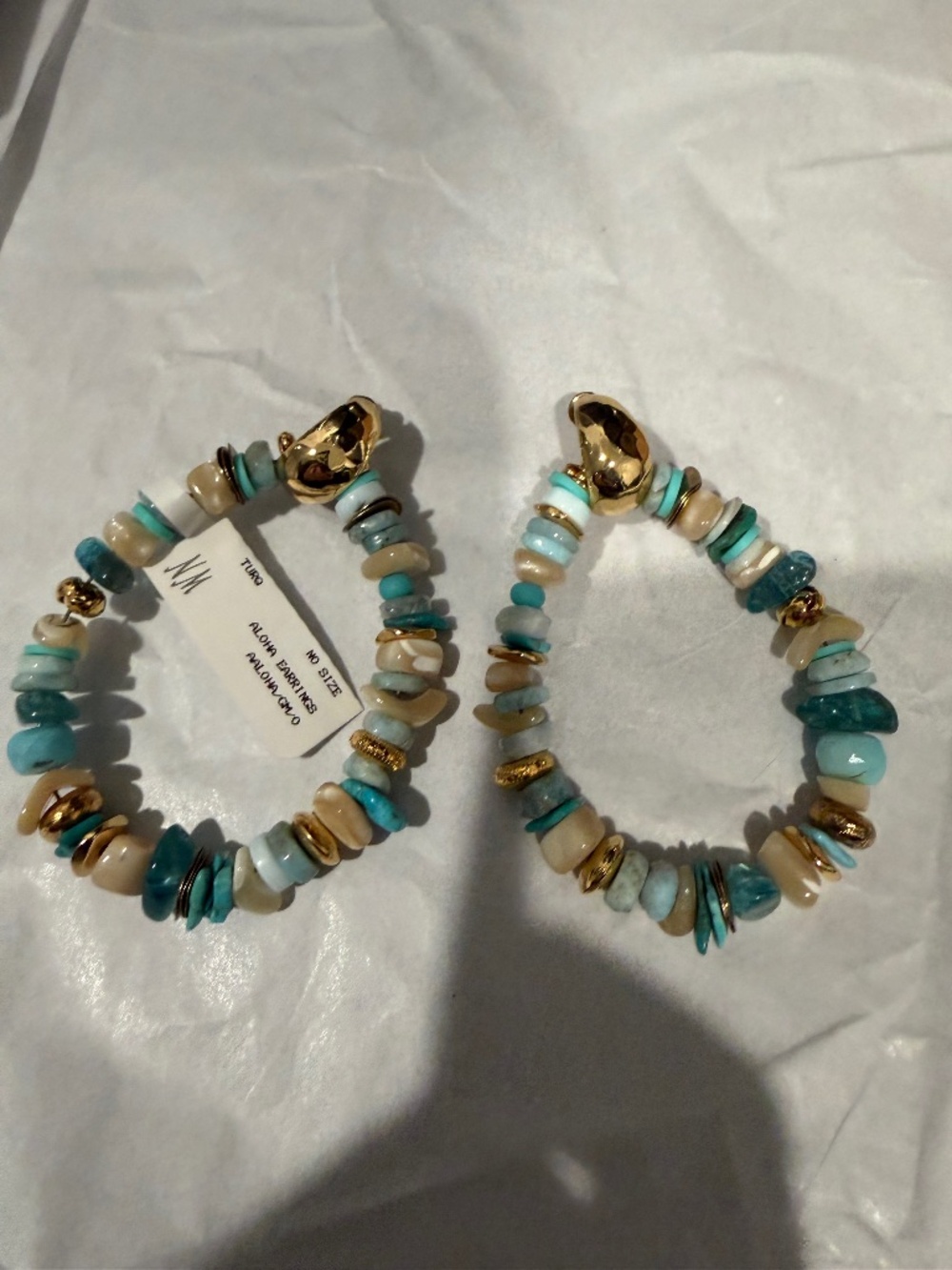 Gas Bijoux Aloha Beaded Drop Earrings in Turquoise